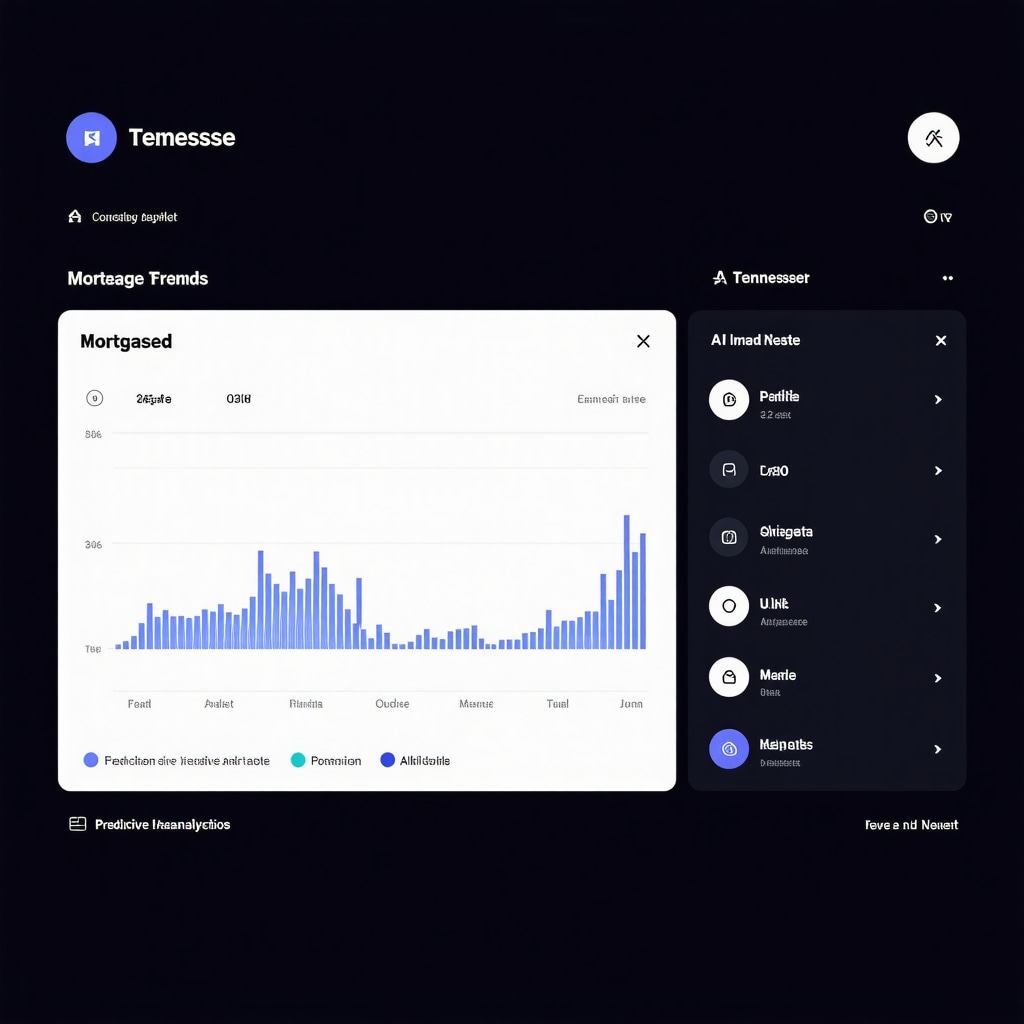 Dashboard showing mortgage rate trends and predictive analytics for Tennessee