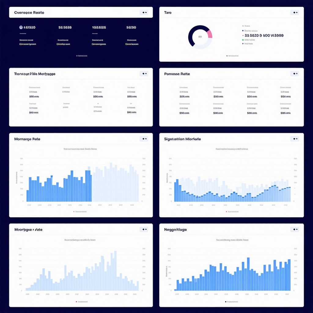 Digital dashboard showing AI mortgage tools and Tennessee economic indicators