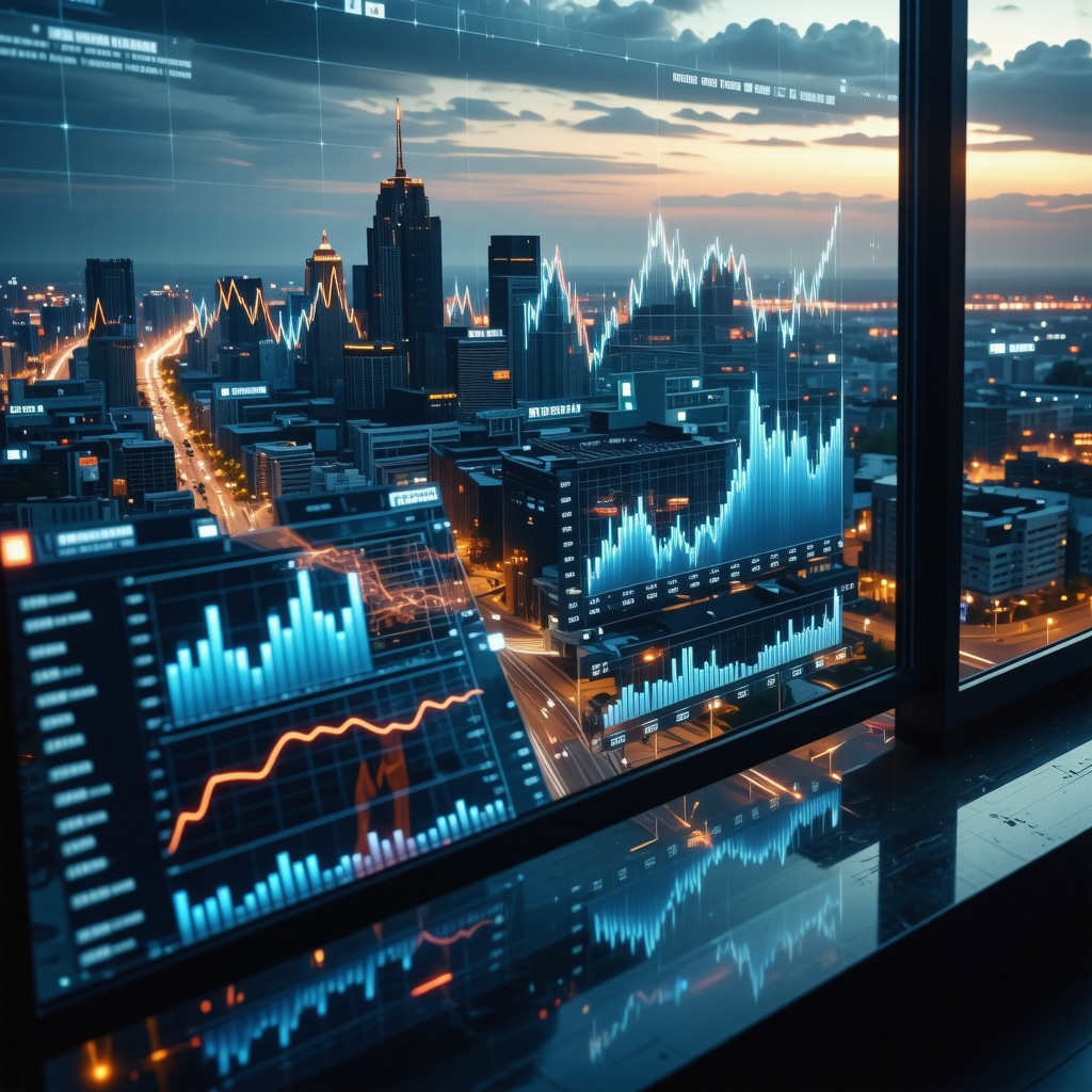 Digital dashboard showing AI-driven mortgage refinancing analytics with Tennessee skyline background