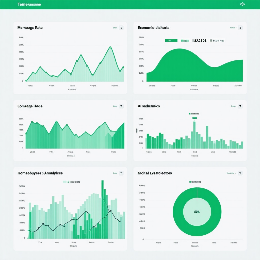 Dashboard showing mortgage rate trends and economic indicators for Tennessee mortgage rate lock optimization