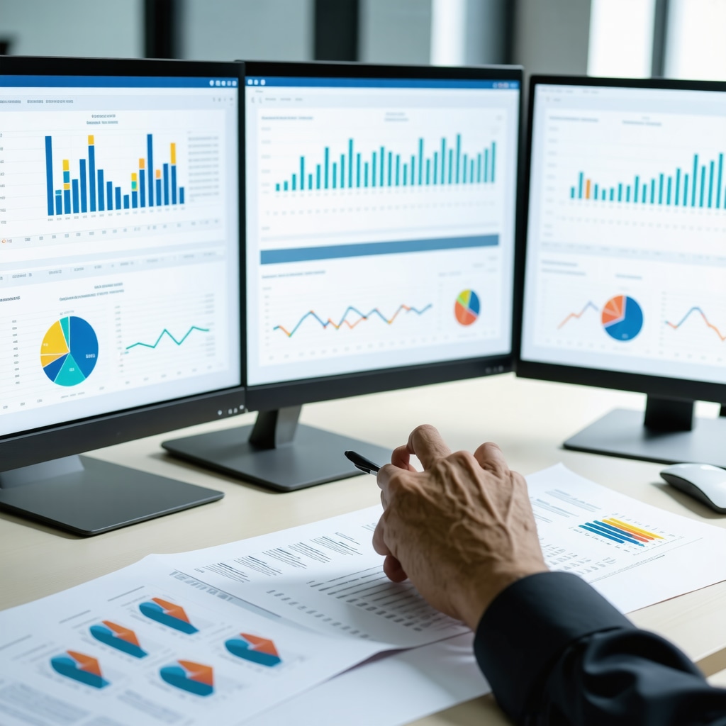 Investor analyzing financial models and Tennessee real estate mortgage data