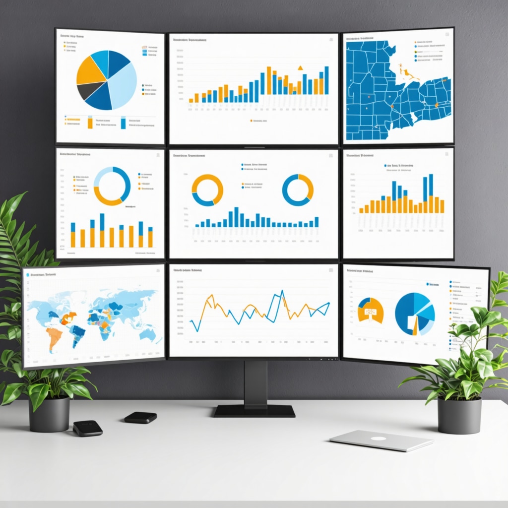 Mortgage broker office with real-time data screens and Tennessee housing market analytics