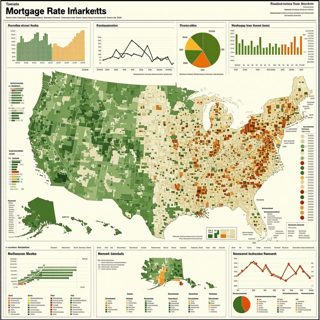 Financial dashboard with mortgage rates and Tennessee real estate map