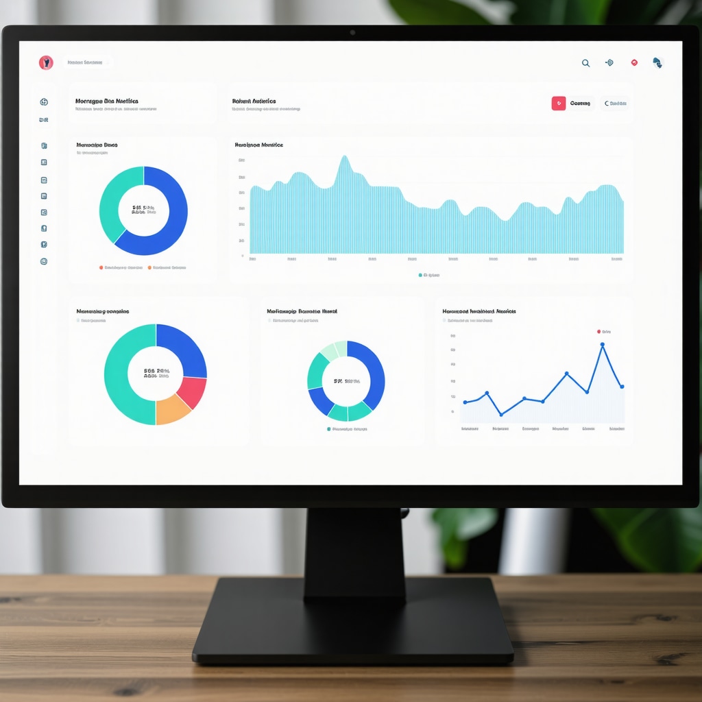 Digital dashboard showing mortgage data analytics and compliance metrics relevant to Tennessee brokerage