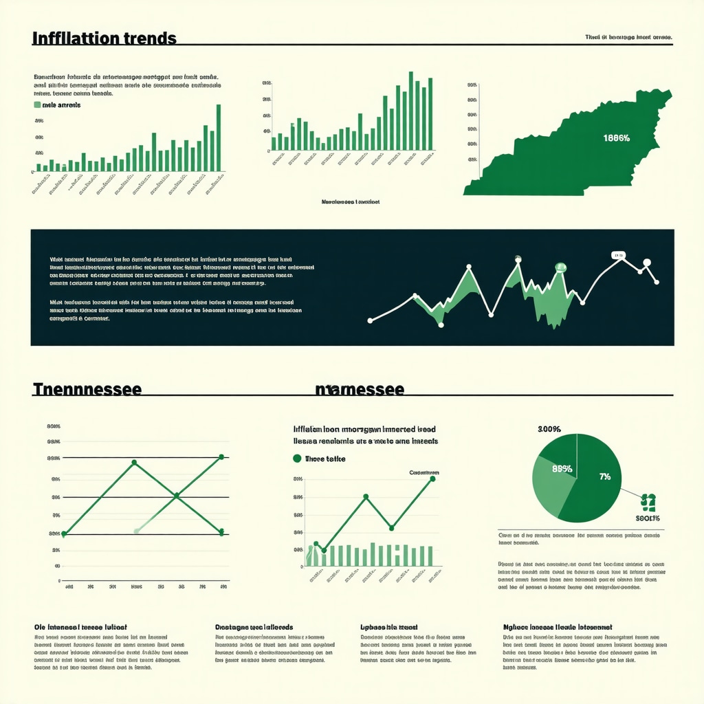 Infographic showing how inflation affects mortgage interest rates in Tennessee