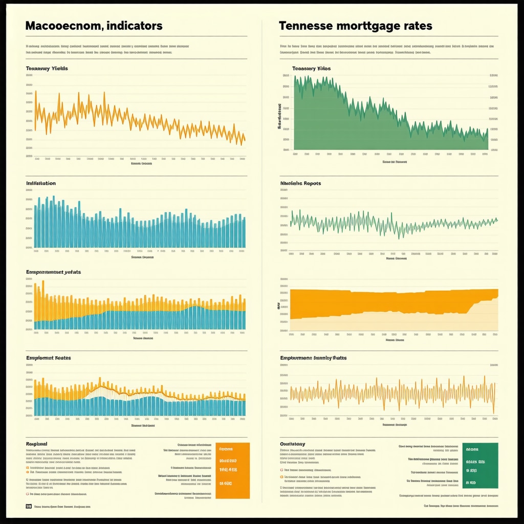 Infographic depicting how macroeconomic factors impact mortgage rates in Tennessee