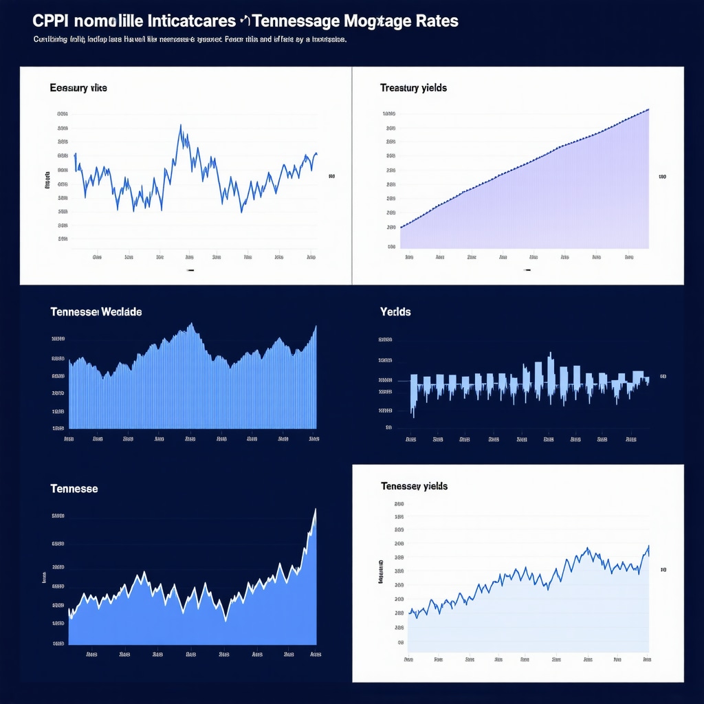 Graph showing correlations between economic indicators and mortgage rate trends in Tennessee