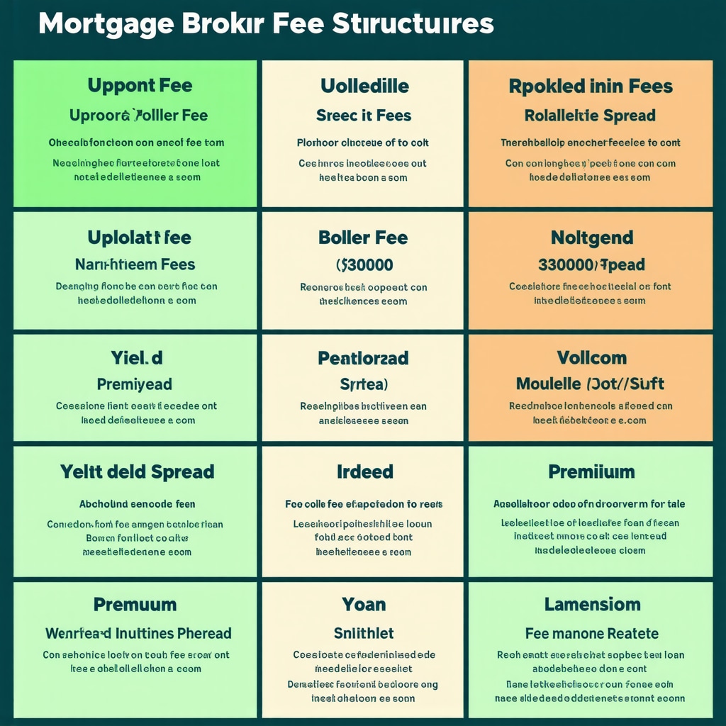 Visual representation of mortgage broker fee types and timing options affecting loan costs in Tennessee