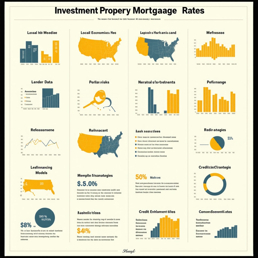 Detailed infographic showing factors affecting investment property mortgage rates in Tennessee with economic and credit data