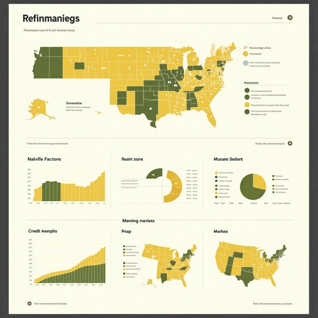Infographic depicting refinancing strategies, credit score impact, and Tennessee local market trends for home buyers