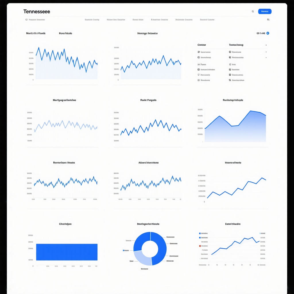 Data visualization of Tennessee mortgage rate trends with economic indicators and predictive analytics