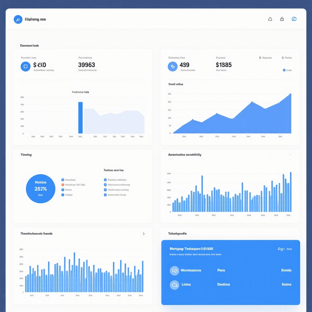 Dashboard showing graphs and financial data predicting optimal mortgage refinancing timing in Tennessee