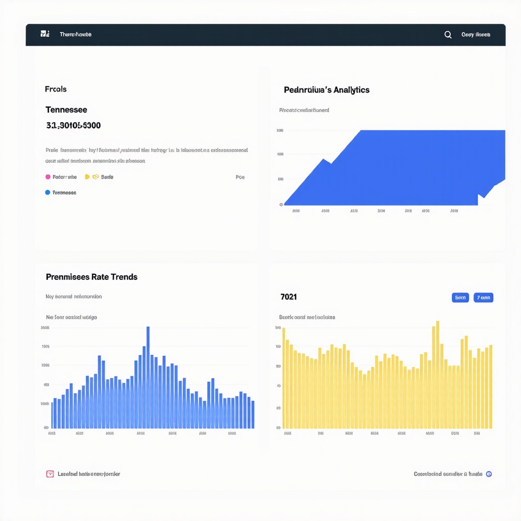 Dashboard showing mortgage rate trends and predictive analytics specific to Tennessee refinancing market