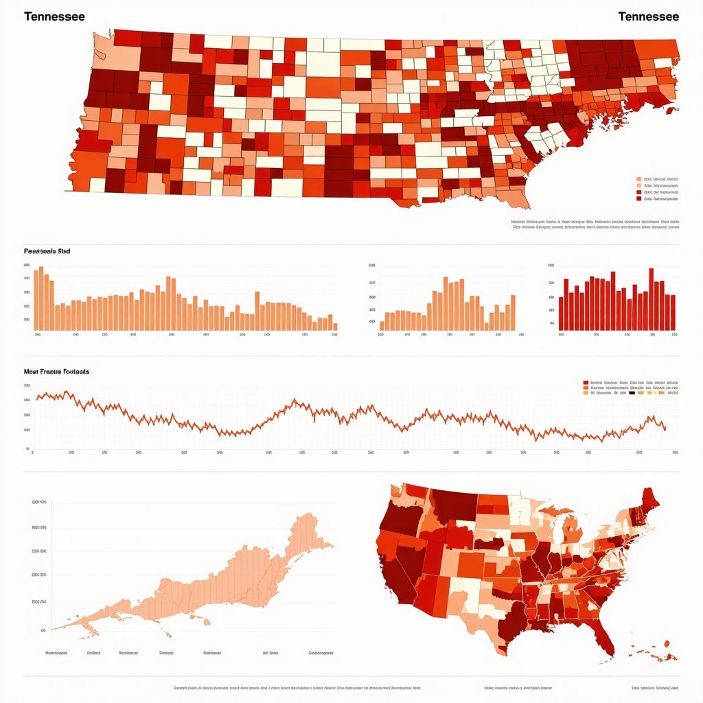 Data visualization of Tennessee economic and housing market indicators affecting mortgage rates