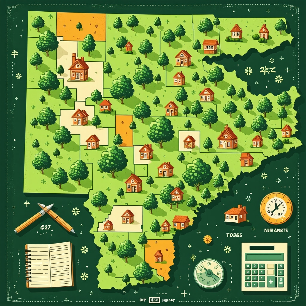 Infographic showing Tennessee map with regional mortgage rate differences and technology tools for homebuyers
