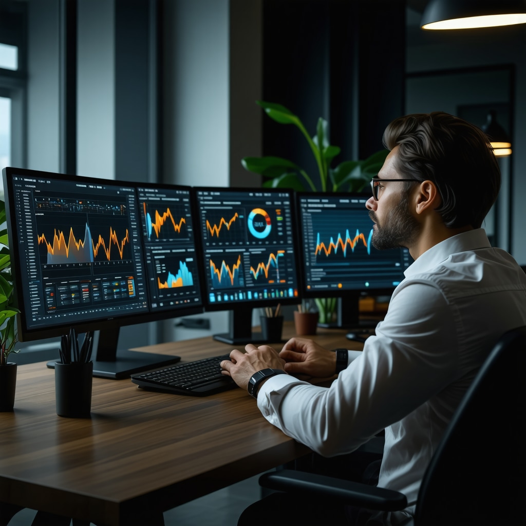 Financial analyst analyzing mortgage market trends and rental property data using AI in Tennessee