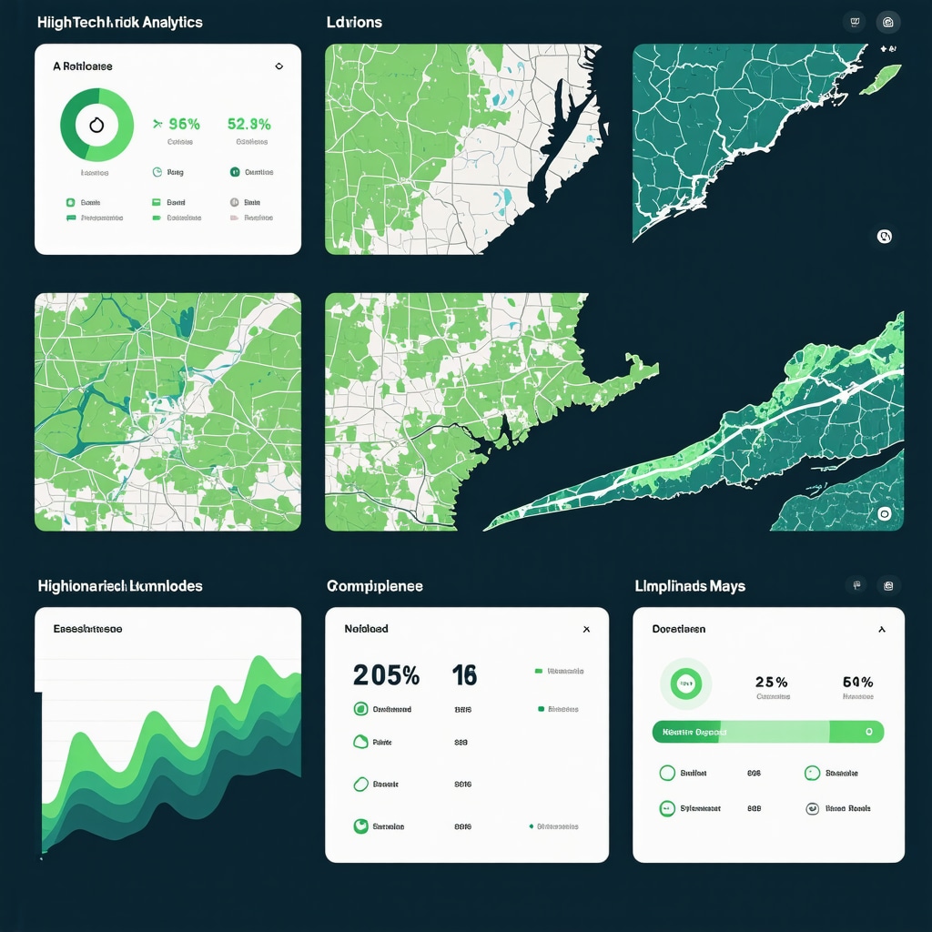 Digital dashboard showing mortgage risk analytics and environmental data relevant to Tennessee mortgage lending