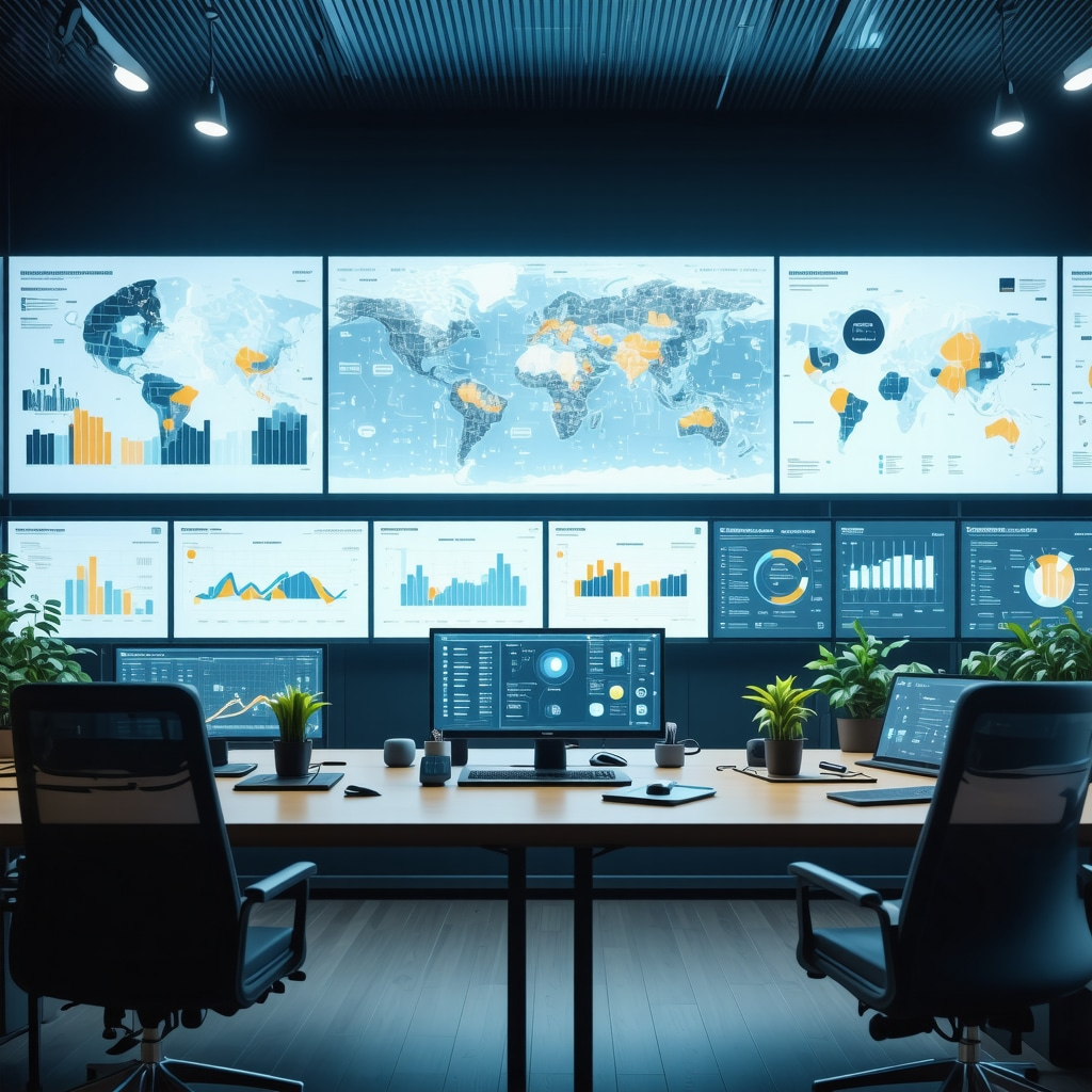 High-tech mortgage office showcasing AI analytics and local Knoxville mortgage market data