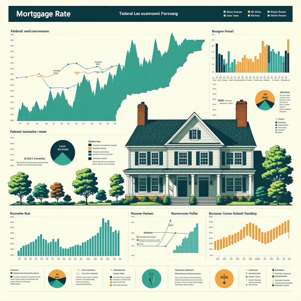 Infographic illustrating AI-powered predictive analytics integrating Tennessee economic data and borrower profiles for mortgage rate optimization