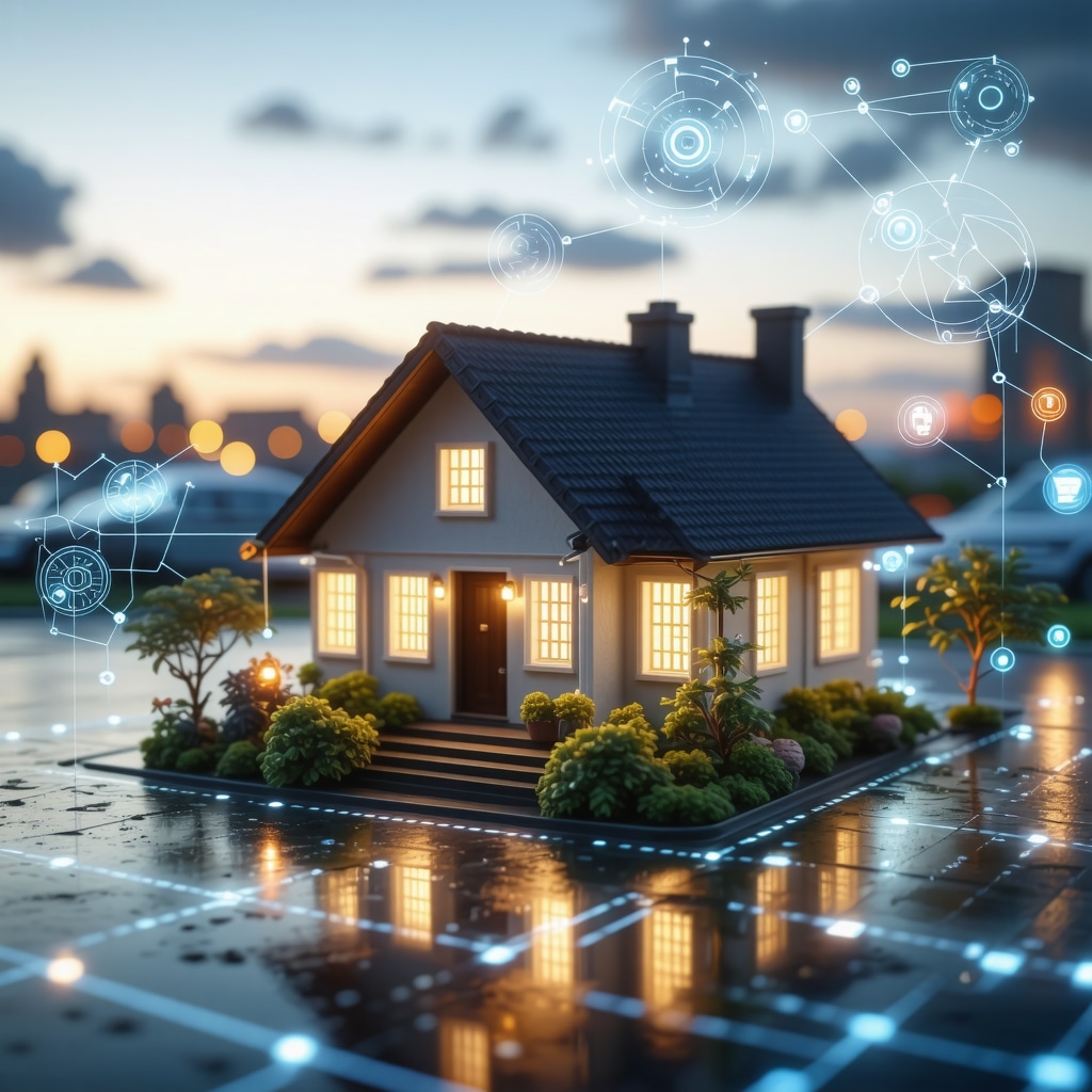 Digital illustration of AI and blockchain technology streamlining mortgage preapproval in Tennessee