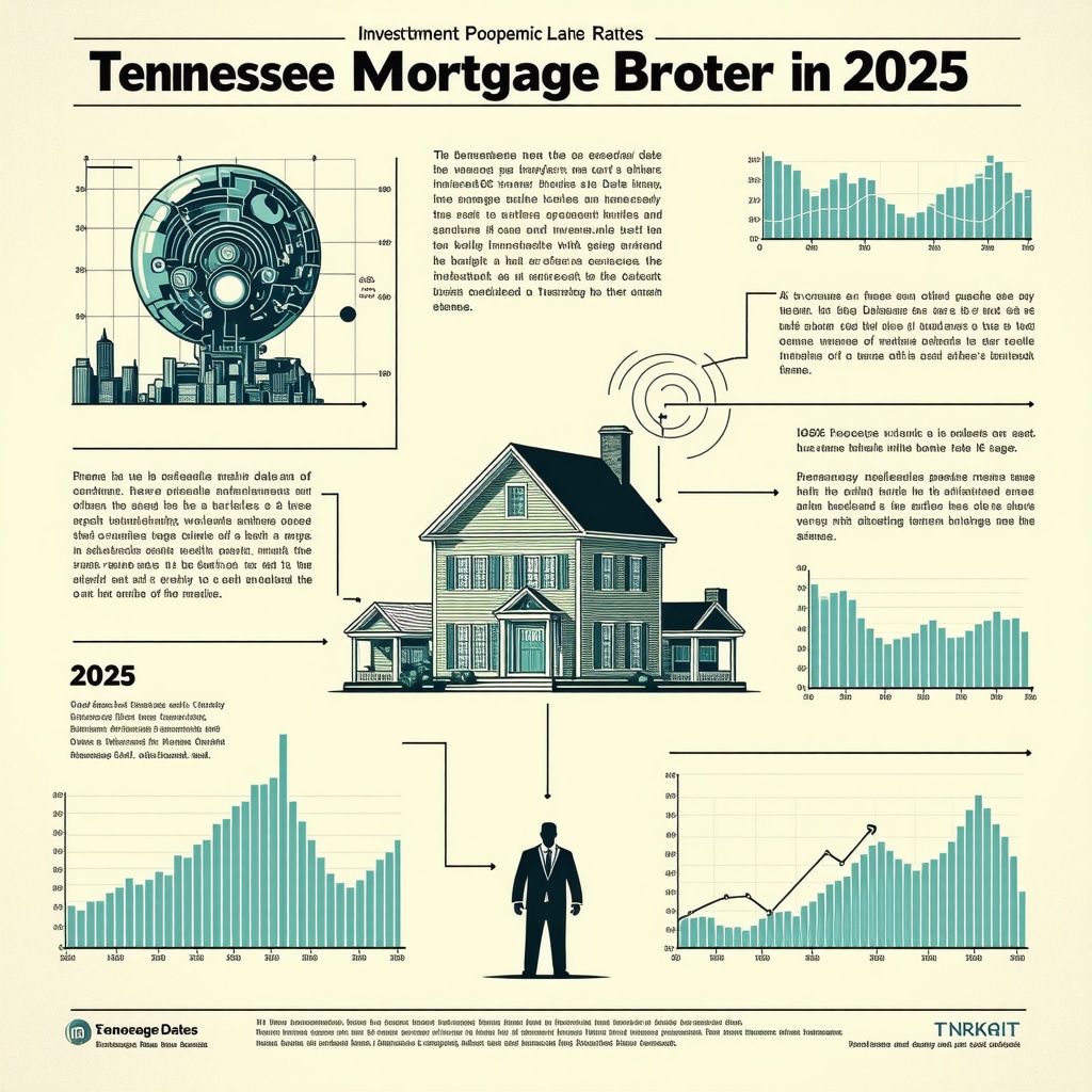 Infographic showing AI analytics, mortgage brokers, and Tennessee economic factors affecting mortgage rates