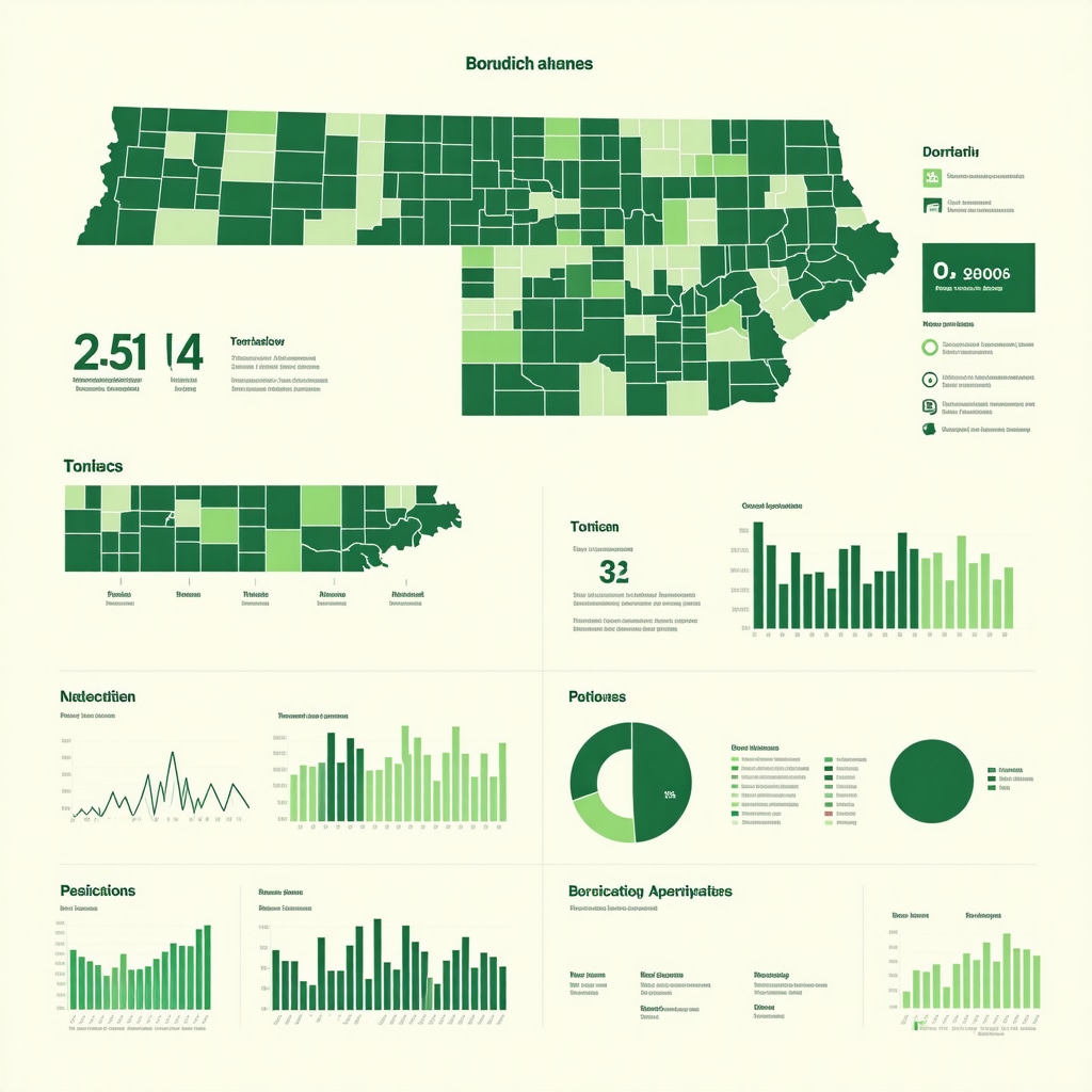 Infographic illustrating AI predictive models analyzing Tennessee mortgage rates and regional economic factors
