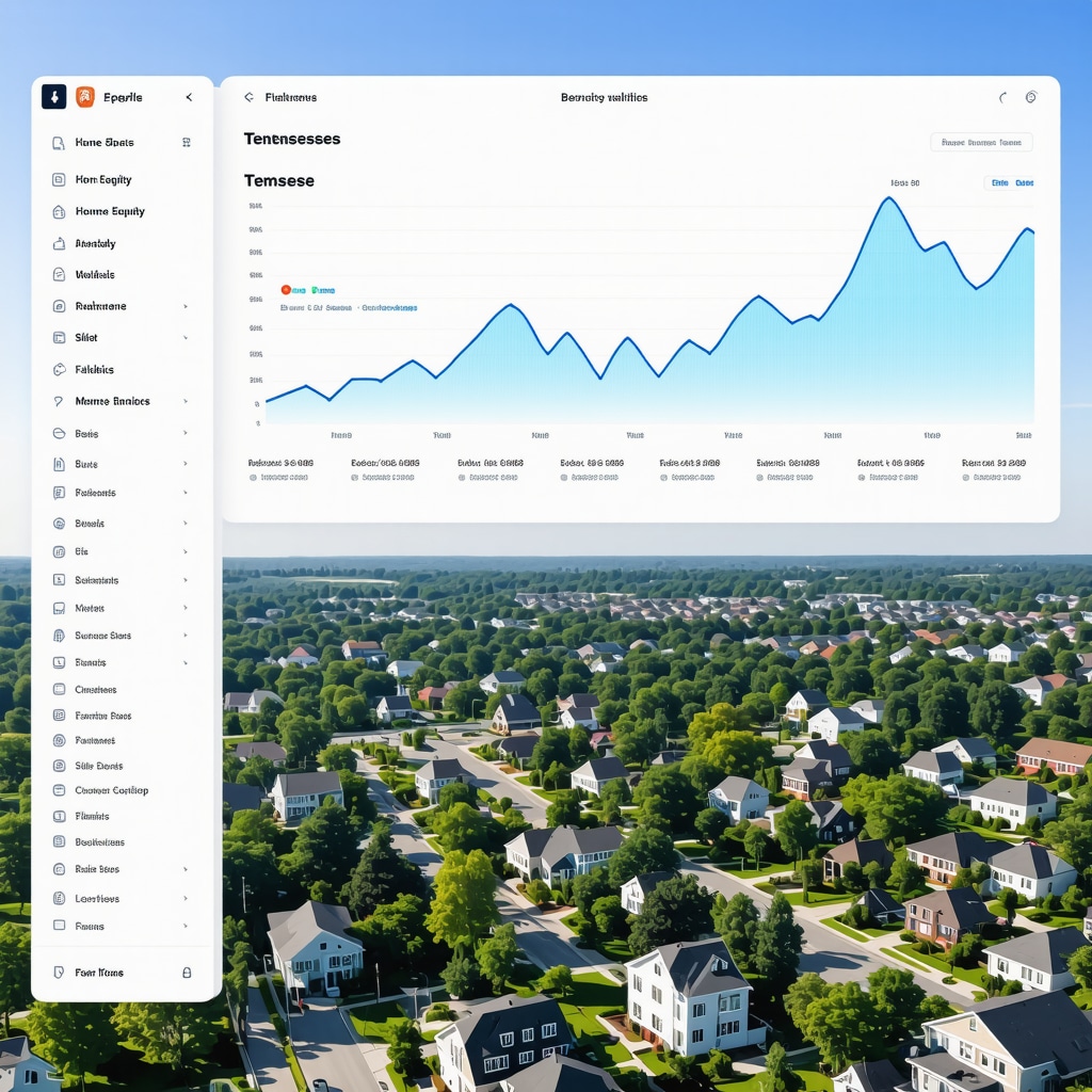 Dashboard showing AI analytics and home equity metrics for Tennessee mortgage refinancing