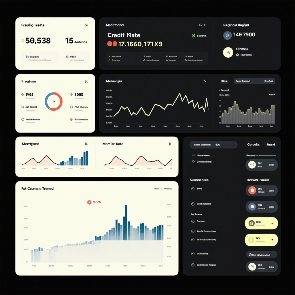 Digital dashboard showing credit score analytics and Memphis economic data influencing mortgage rates