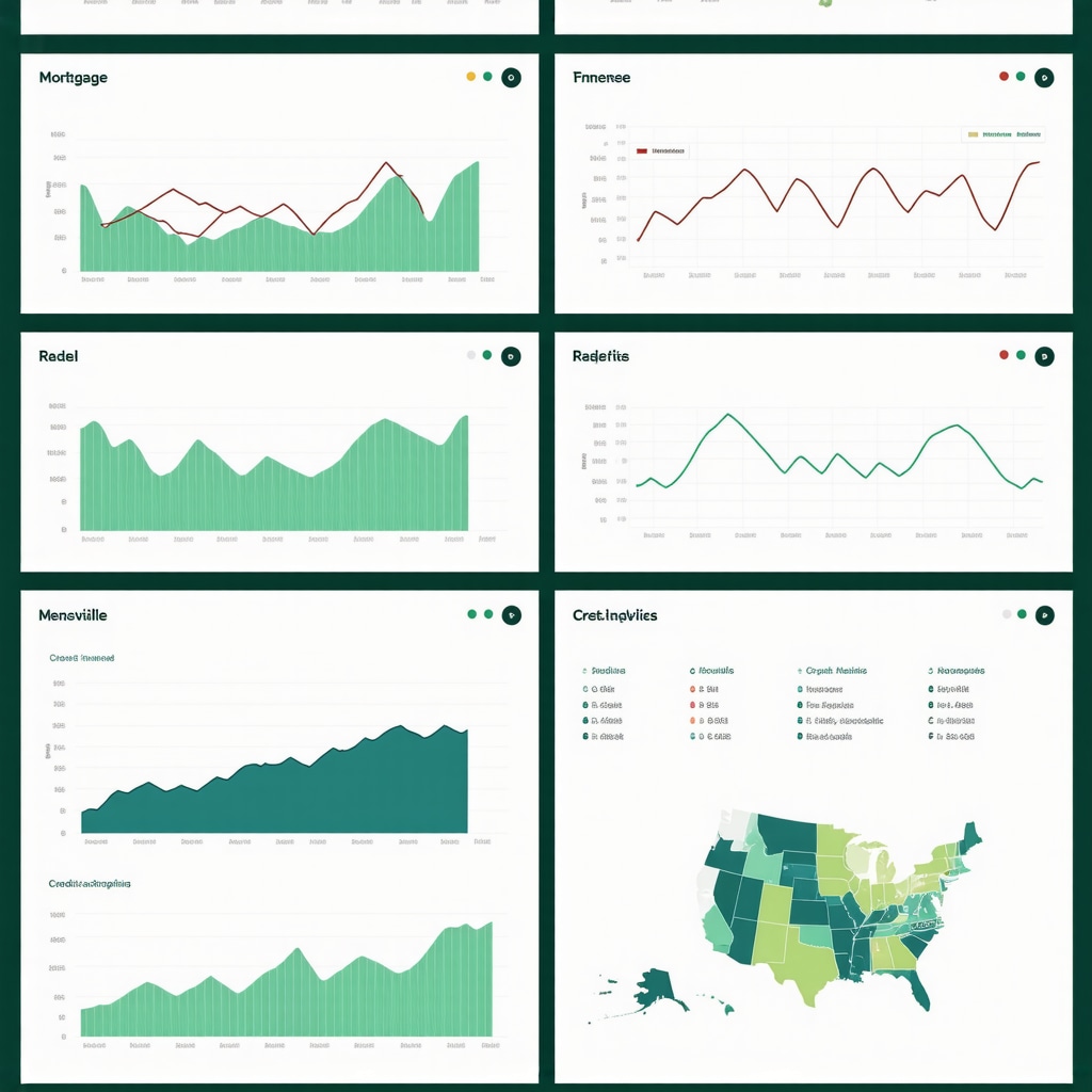 Dashboard showing economic indicators and mortgage rate trends in Tennessee