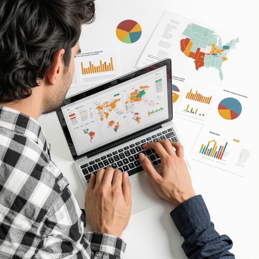 Mortgage broker analyzing Tennessee real estate market data with digital tools