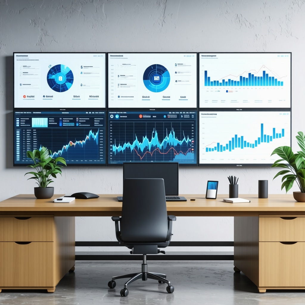 Digital mortgage office showcasing AI analytics and blockchain data for Tennessee refinance