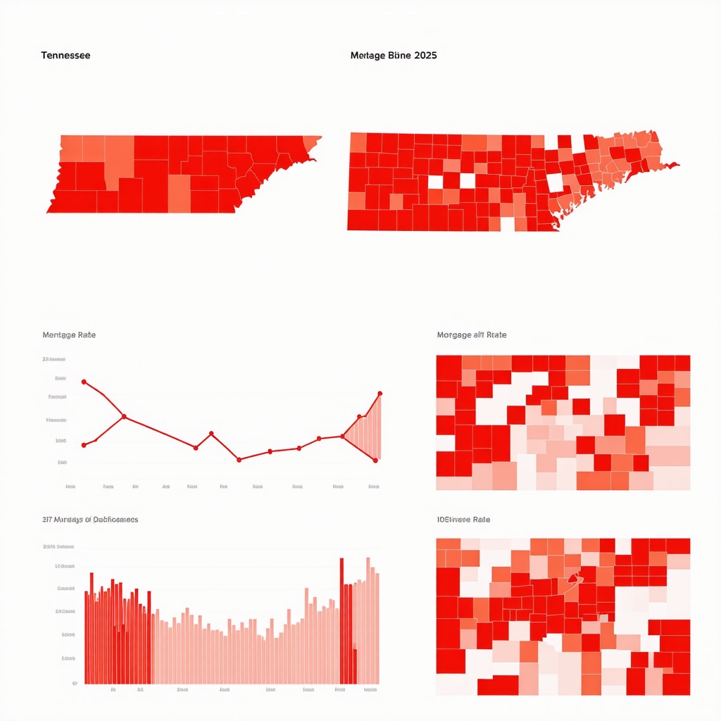 Digital mortgage analytics dashboard with Tennessee demographic and predictive rate data