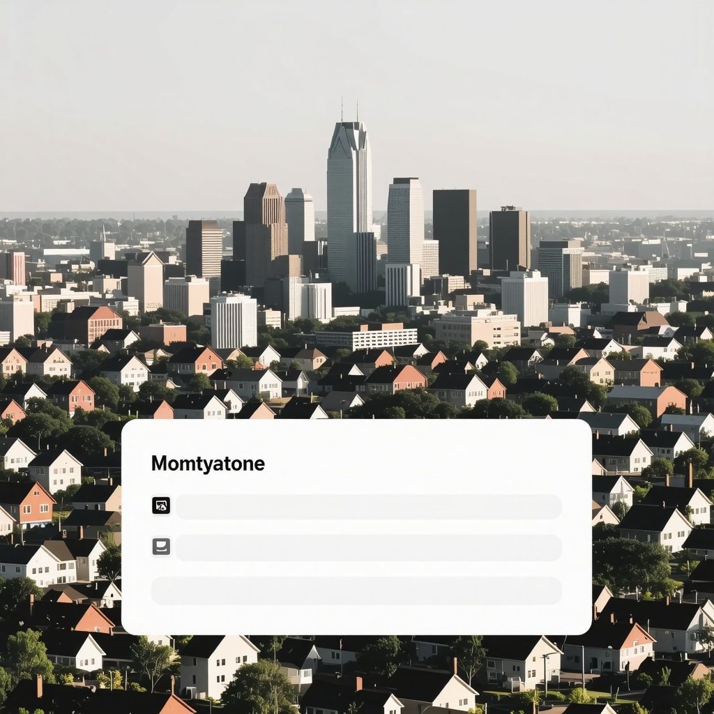 User interacting with a digital mortgage application interface highlighting data privacy icons, superimposed on Tennessee real estate imagery