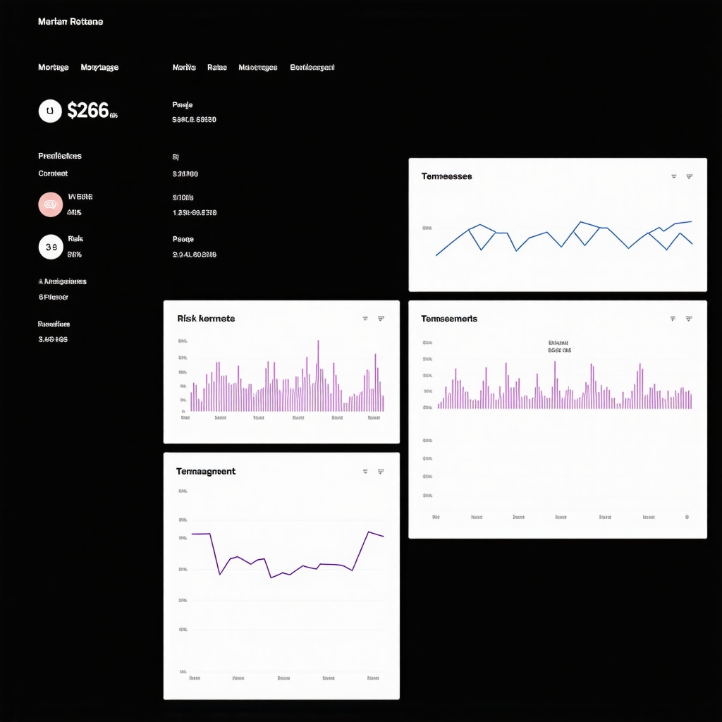 Dashboard showing mortgage predictive analytics with Tennessee local economic indicators