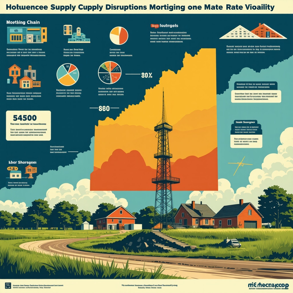 Infographic illustrating how supply chain issues in Tennessee housing affect mortgage rate volatility