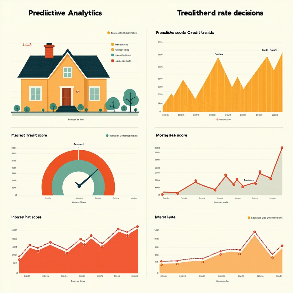 Infographic showing predictive analytics and credit trends affecting mortgage rates in Tennessee