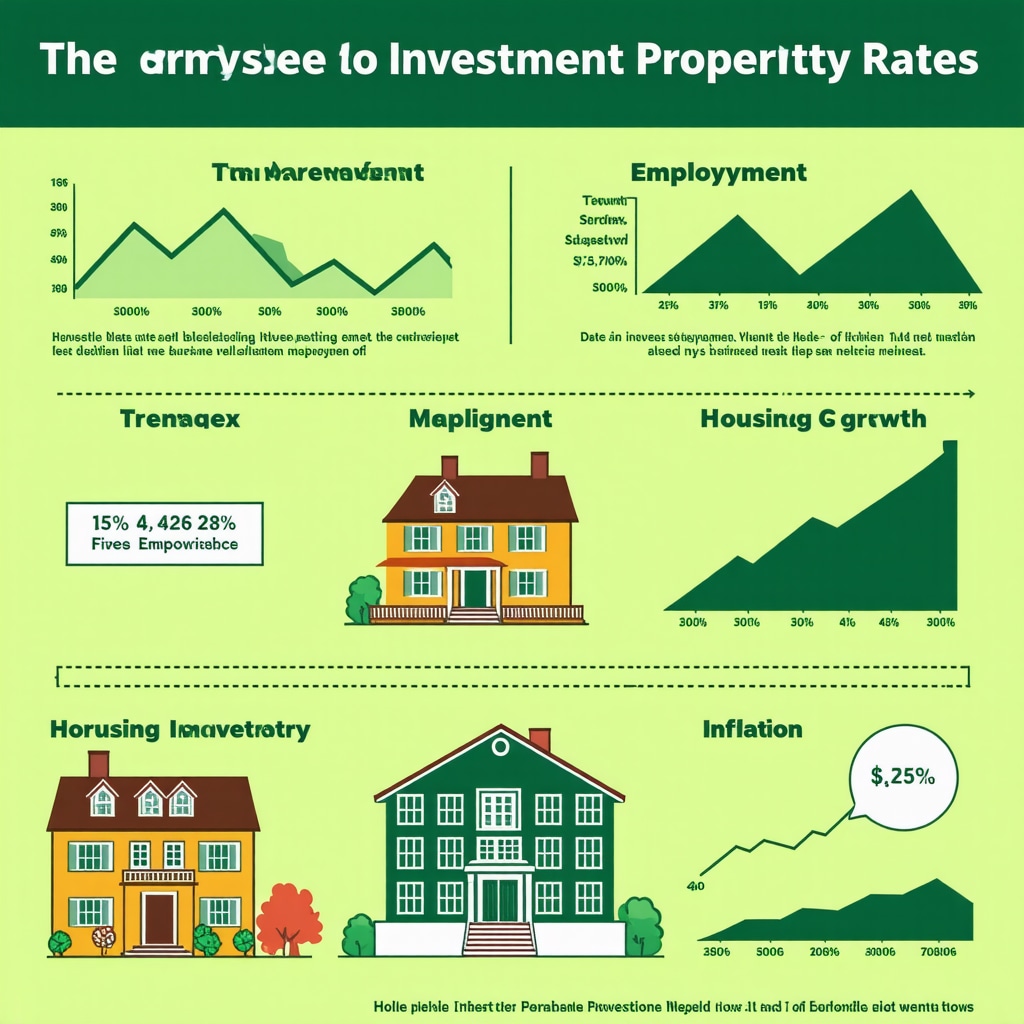 Infographic showing employment growth, housing inventory, and inflation trends influencing Tennessee investment property mortgage rates
