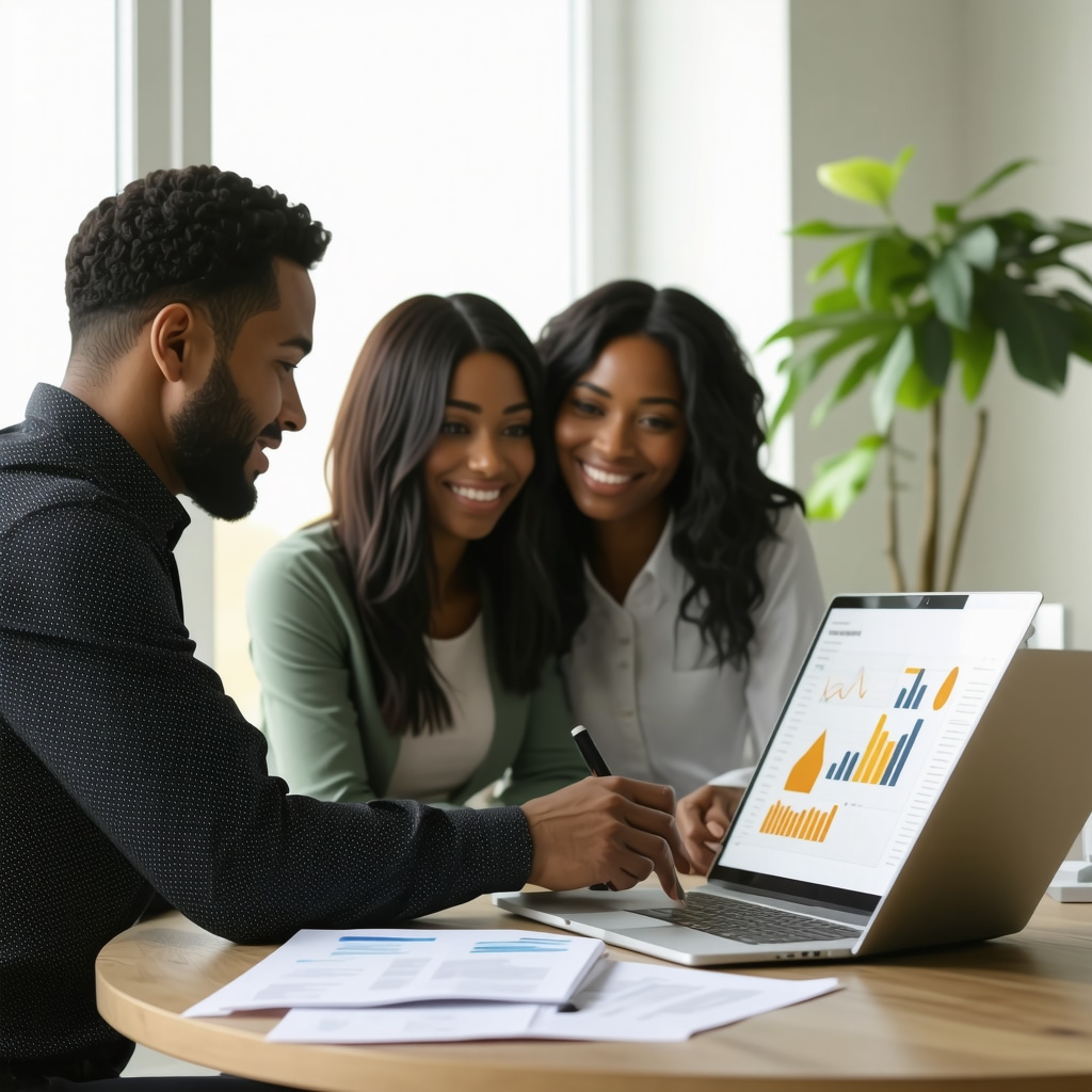 Mortgage advisor consulting Tennessee homebuyers on complex mortgage options using digital tools