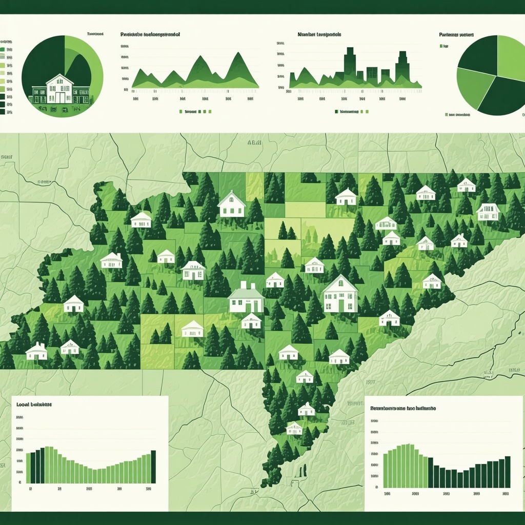 Digital mortgage analytics dashboard with Tennessee regional data visualization