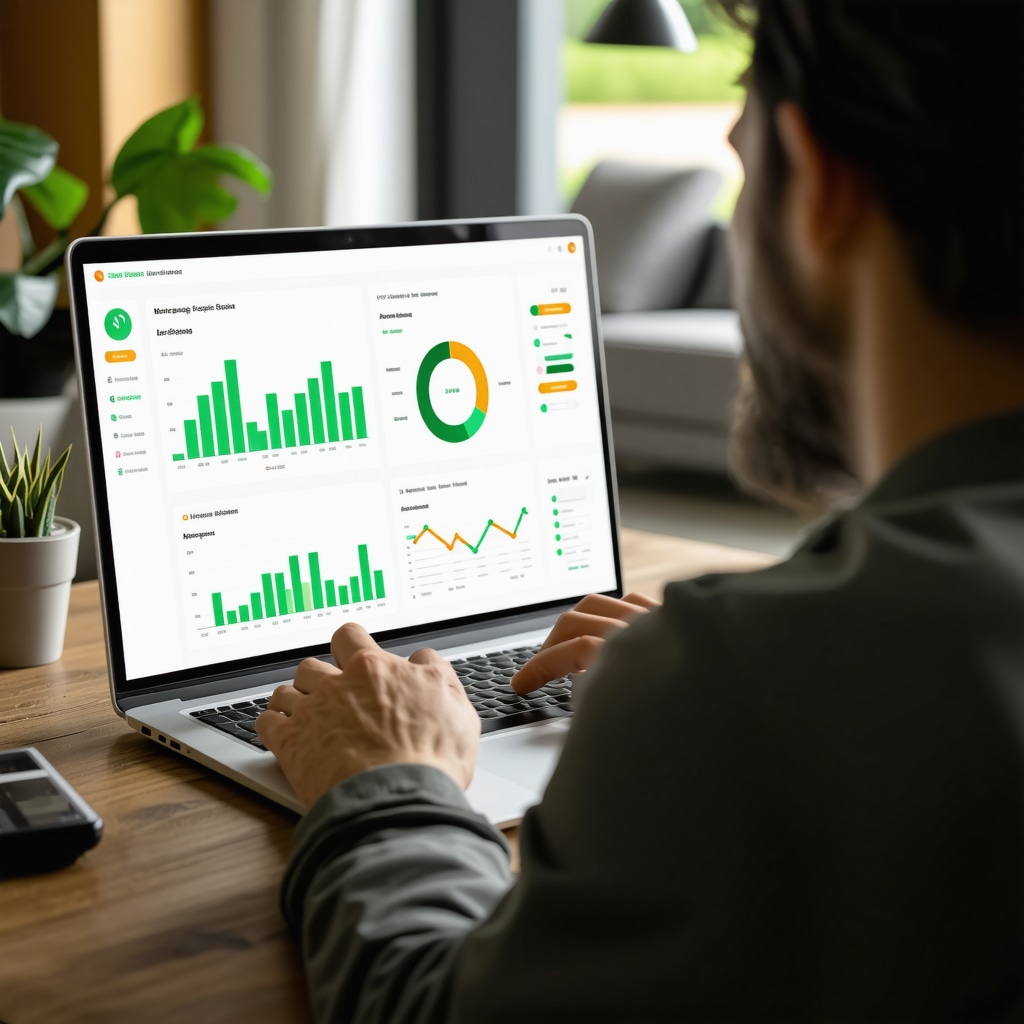 Homebuyer analyzing mortgage broker fees with fintech tools on laptop in Tennessee