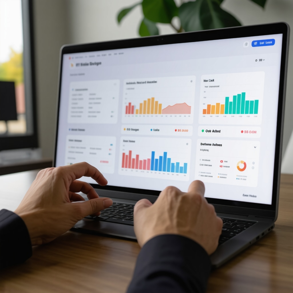 Homebuyer interacting with digital mortgage platform displaying rate lock options and market graphs