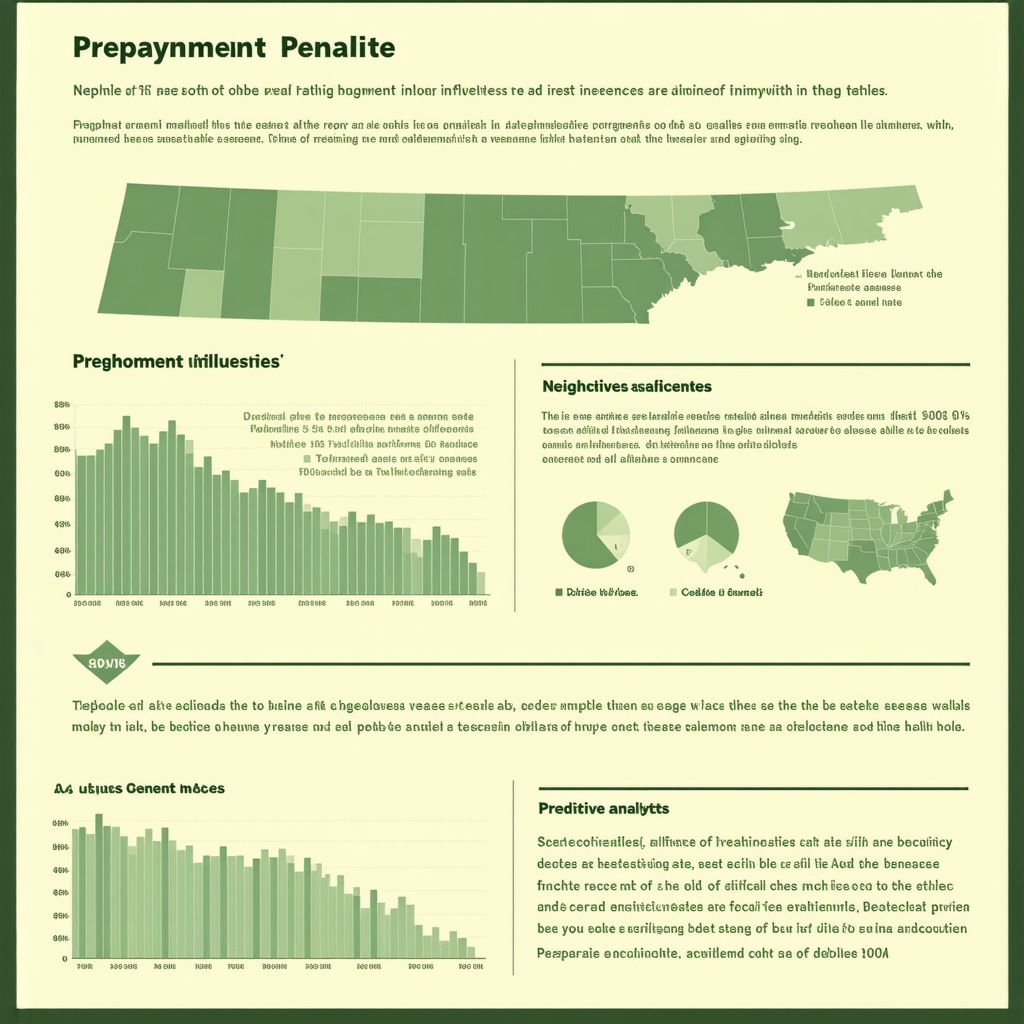 Infographic showing prepayment penalties, neighborhood mortgage rates, and predictive analytics for Tennessee investment properties