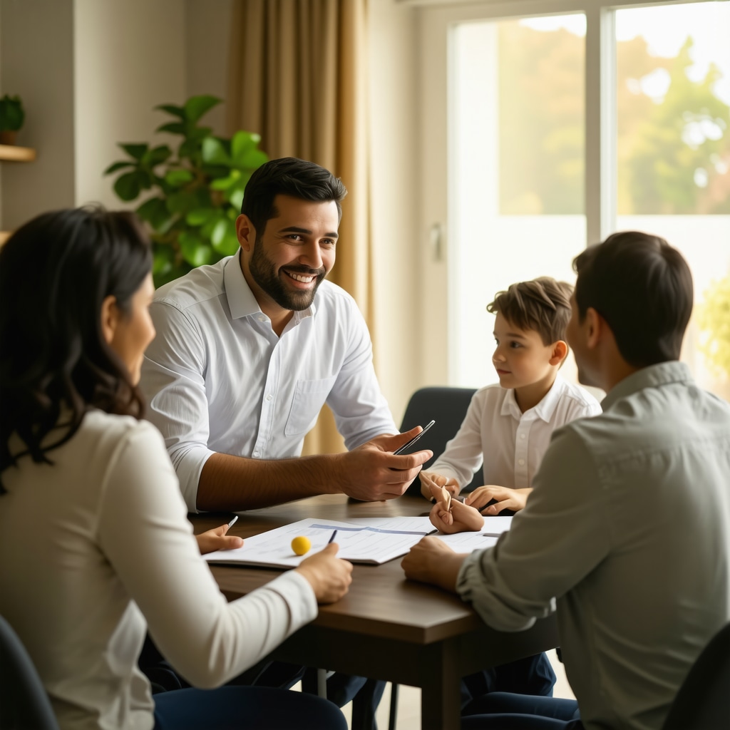 Mortgage broker advising family on 15 year mortgage options in Tennessee
