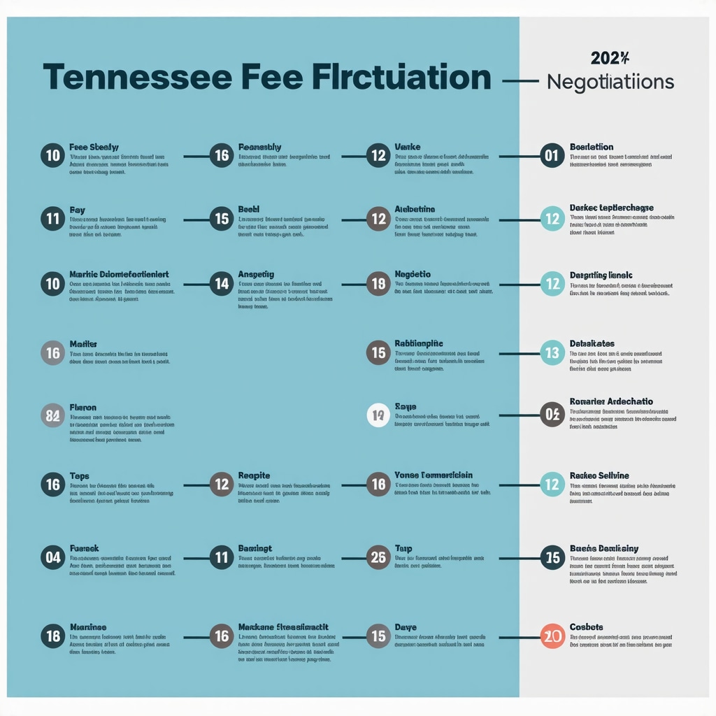 Infographic depicting seasonal mortgage fee trends and negotiation strategies in Tennessee