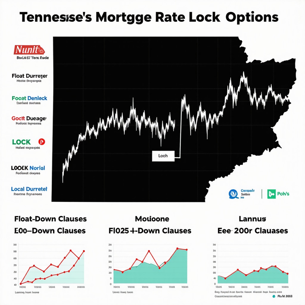 Infographic showing mortgage rate lock flexibility options and lender comparisons in Tennessee for 2025