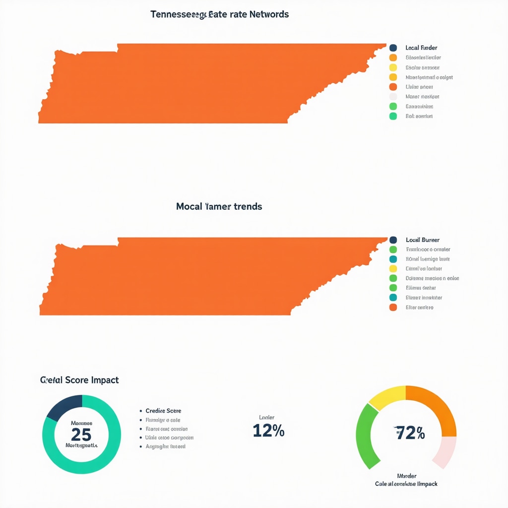 Infographic illustrating Tennessee mortgage rate trends, predictive analytics, local lender networks, and credit score impact for 2025