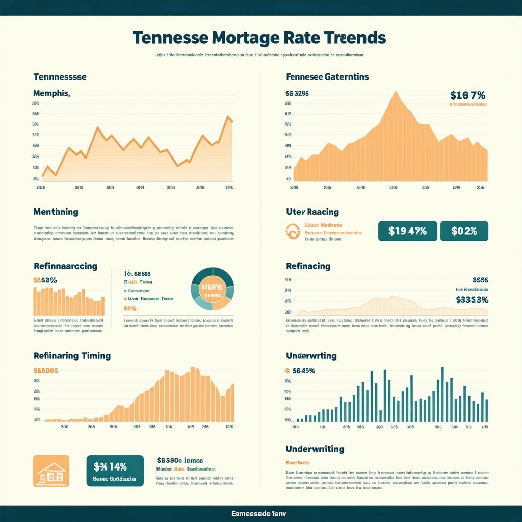 Infographic illustrating Tennessee mortgage rate trends, Memphis market insights, refinancing timing, and underwriting criteria for 2025