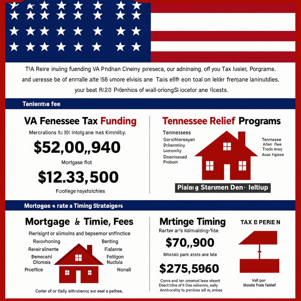Diagram illustrating VA funding fees combined with Tennessee veteran tax relief and timing strategies