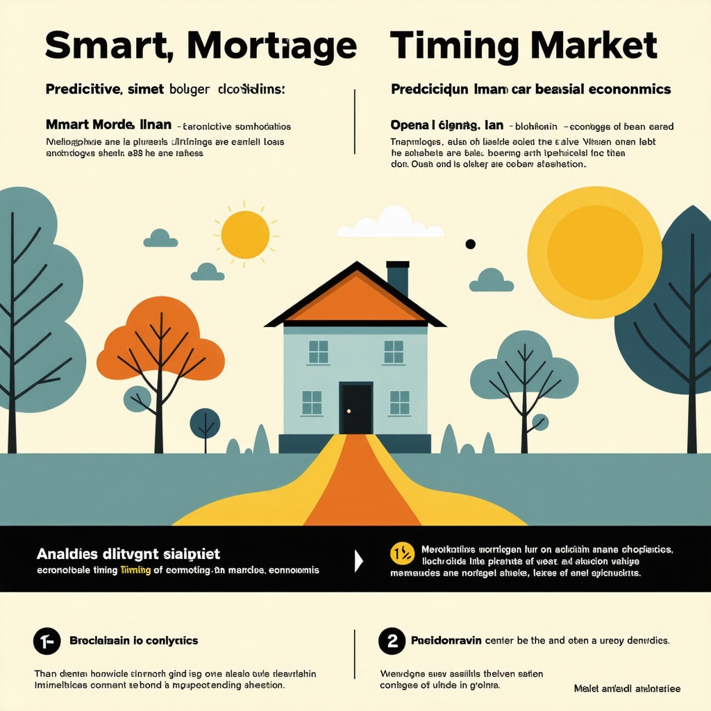 Infographic illustrating predictive analytics, blockchain, and behavioral economics impact on Knoxville mortgage rates and processes