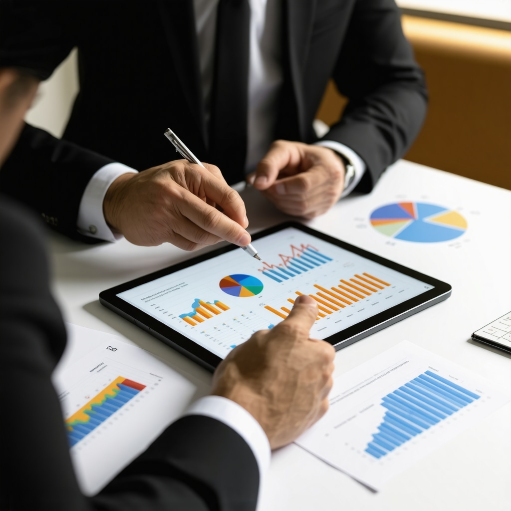 Investor analyzing Tennessee real estate market data and mortgage options with digital tools